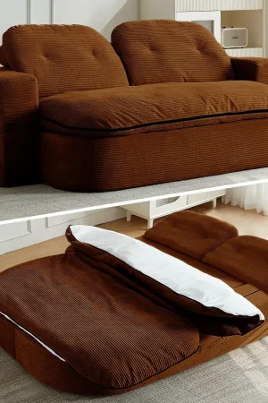 Convertible Folding Sofa Bed 78.9" Boneless Couch Loveseat Sleeper,2-in-1 Foldable Sofa Bed Memory Foam for Living Room Bedroom