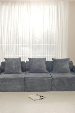 Chenille Fabric Floor Couch, Compression Sofa Bed with Pillow Back Support and Armrest, Convertible Futon for, Customized