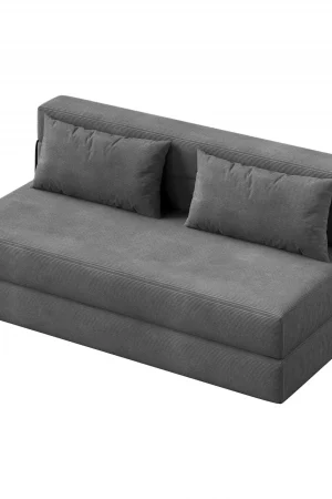 4-in-1 Folding Sofa Bed Convertible Sleeper Soft Corduroy Loveseat Couch With Pillow Space-Saving Fold Out Chair Bed For Room