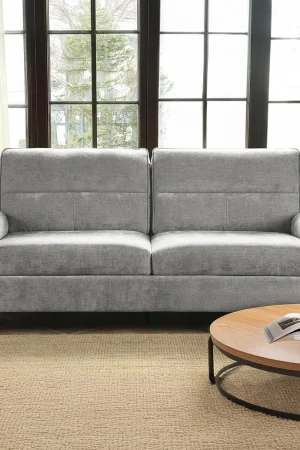 Modern Deep Seat 2-Seater Chenille Sofa Couch Comfortable Living Room Loveseat with Convertible Design 8" Cushion Customized